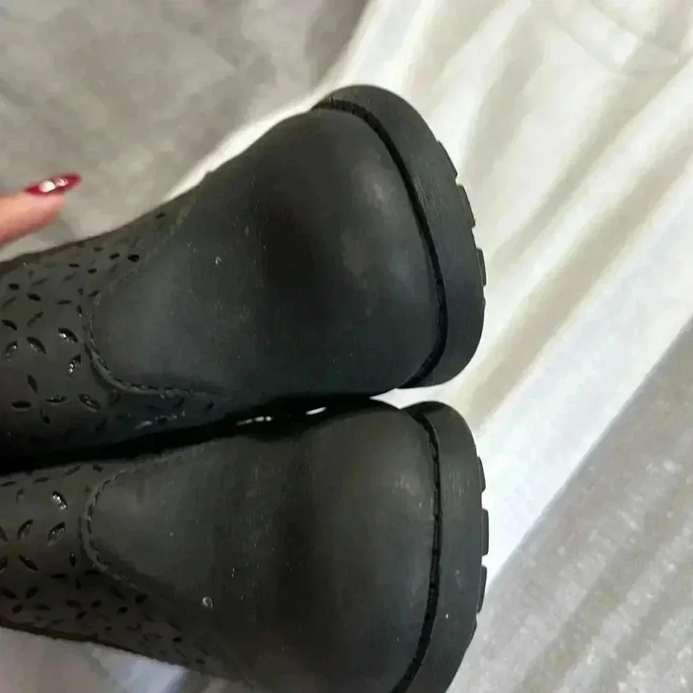Oshkosh Toddler Girls Estell Zipper Closure Ankle Boots Black size 5